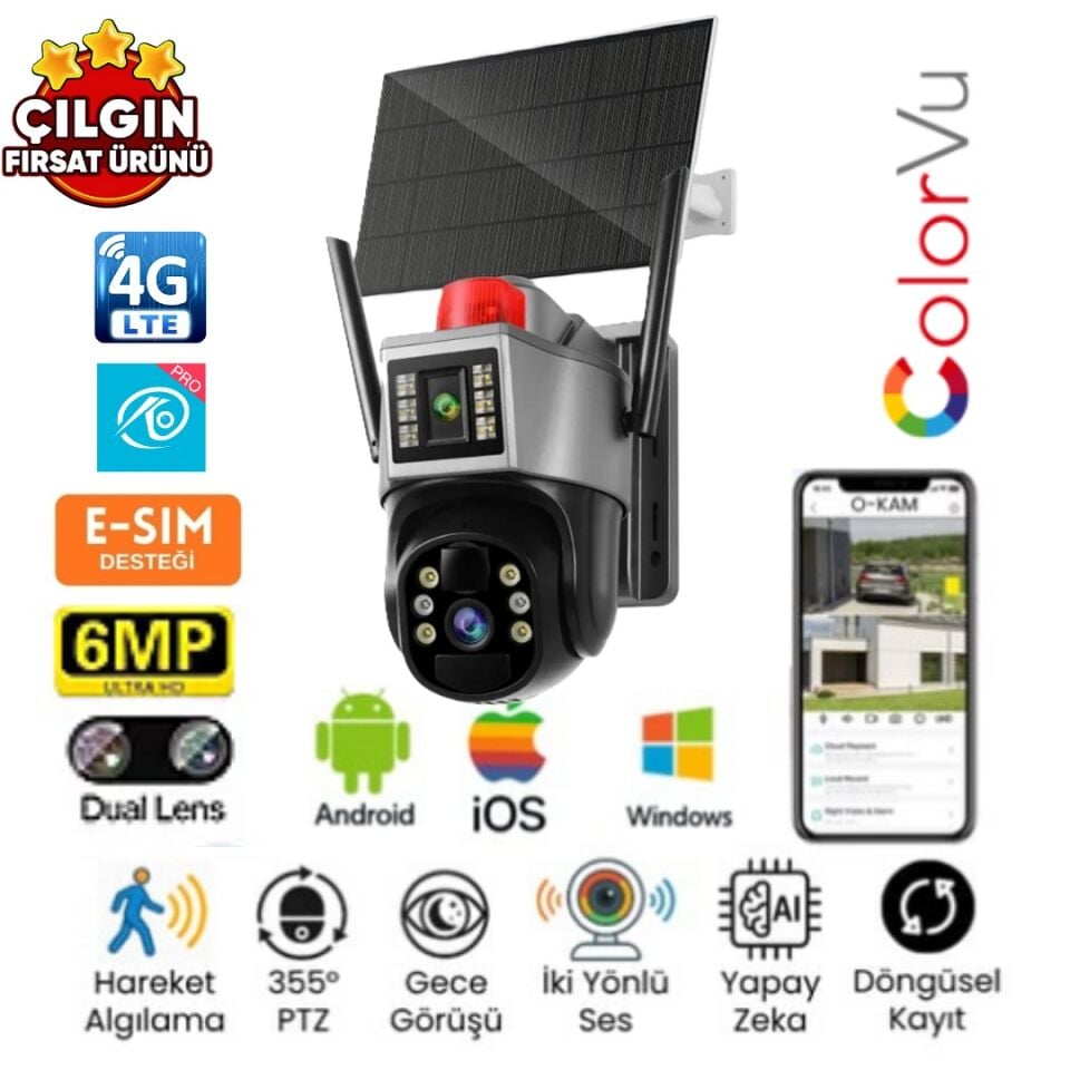O-KAM 7015 2 LENS 4G SOLAR KAMERA