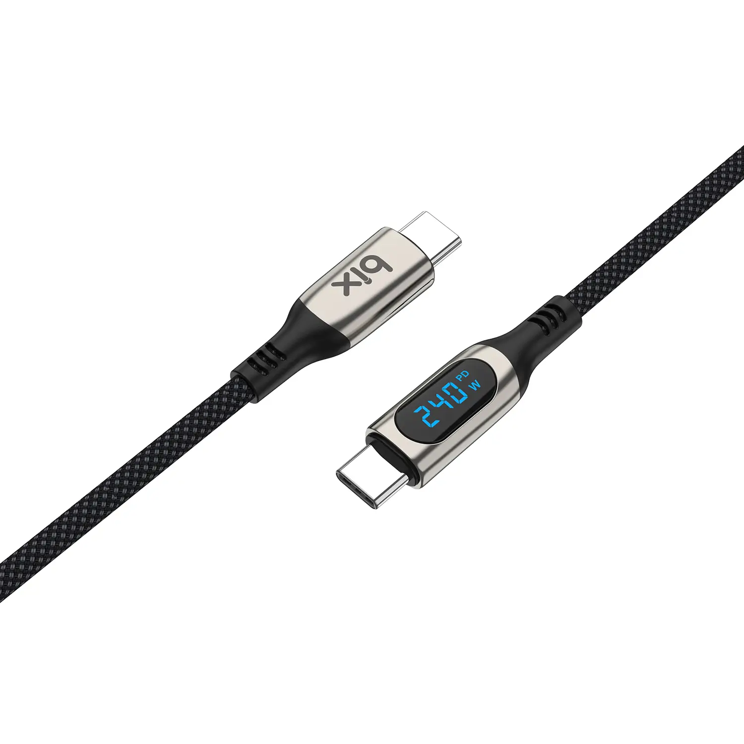Bix Bxcc243 240W PD Hızlı Şarj ve Data Kablosu Göstergeli