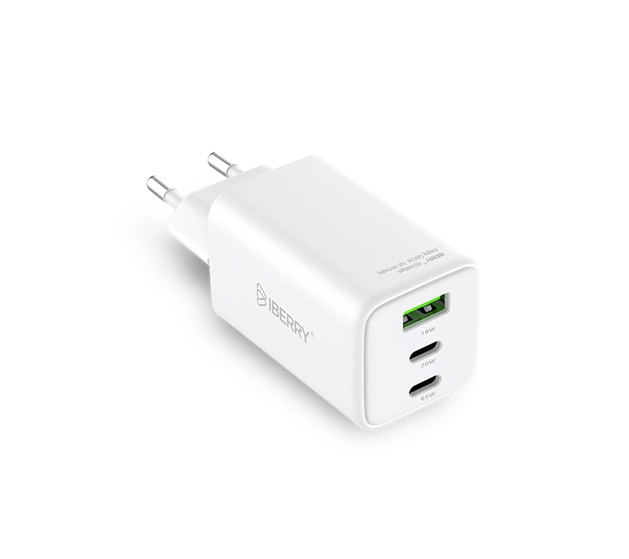 İBERRY 65W TYPE-C VE USB ÇIKIŞLI ADAPTÖR Hİ65