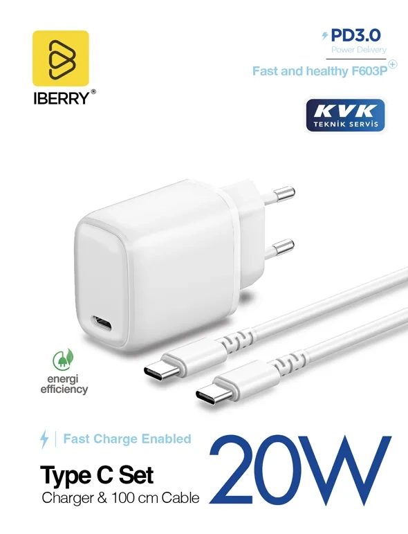 İBERRY 10,5 W 2A TYPE-C KABLO VE BAŞLIK