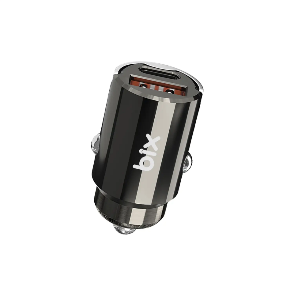 BİX 45W SİYAH BXCCP45W PD + QC 3.0 USB FAST TYPE - C VE USB ÇIKIŞ ARAÇ ŞARJ ADAPTÖRÜ