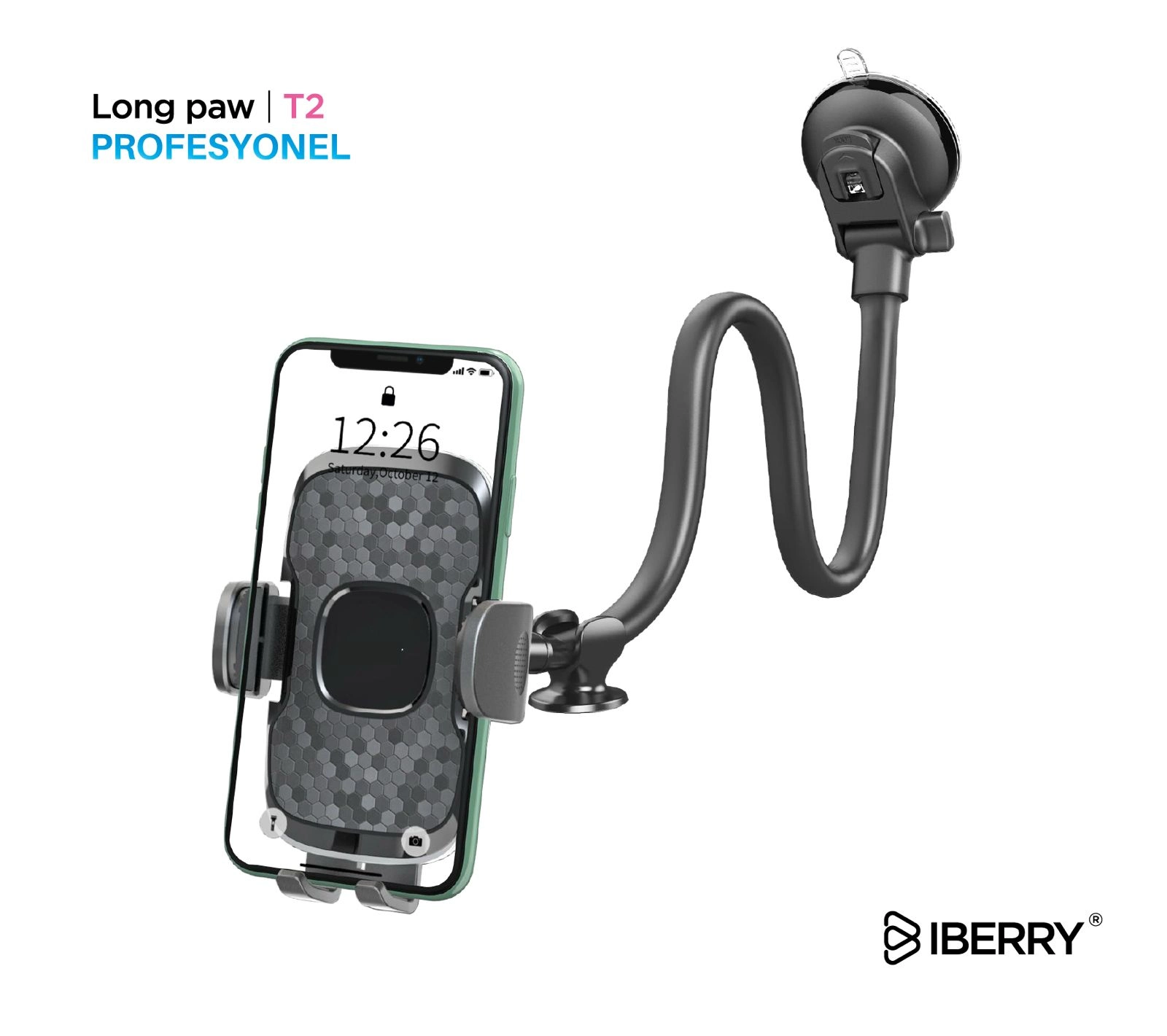 İBERRY LONG PAW T2 MIKNATISLI ARAÇ TUTUCU