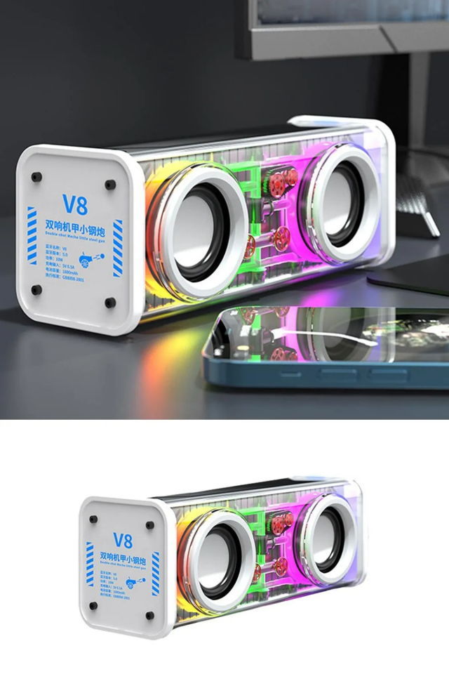 V8 BLUETOOTH HOPARLÖR BEYAZ