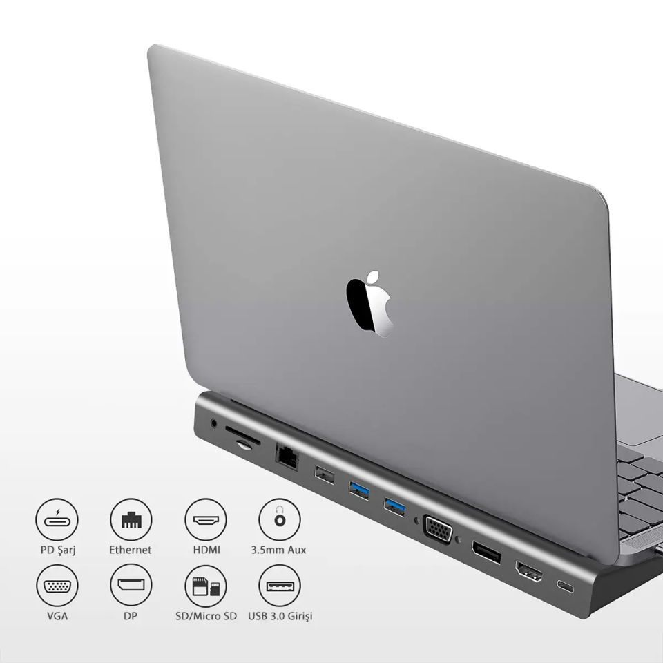 Bix Bx12Hb 12 İn 1 Full Notebook Type-C Çoklayıcı