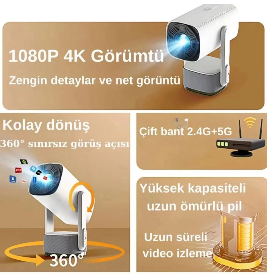 Lensun Projeksiyon Şarjlı New 14 Beyaz - 7