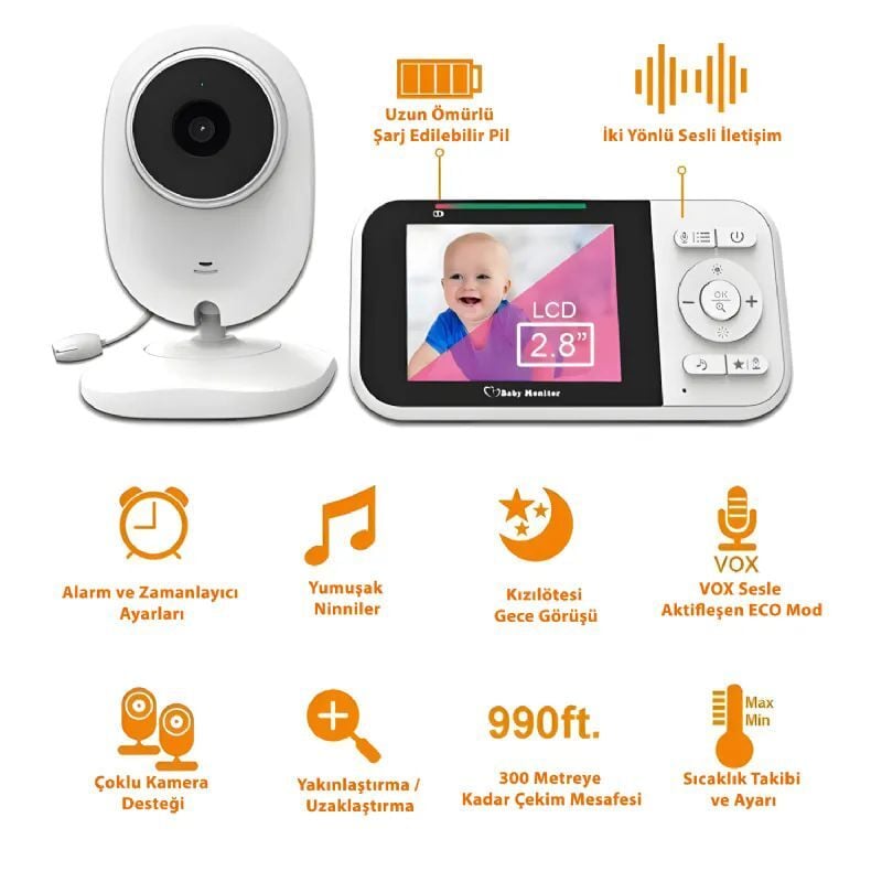 Bebek Kamerası Ve Monitörü Km-18