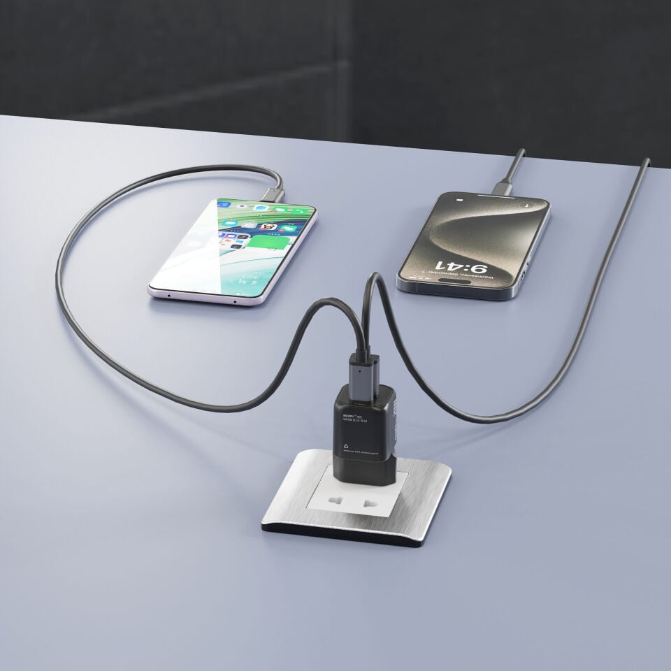 İberry 20W Gan Çigt Çıkışlı Şarj Başlığı Hi20 Mini