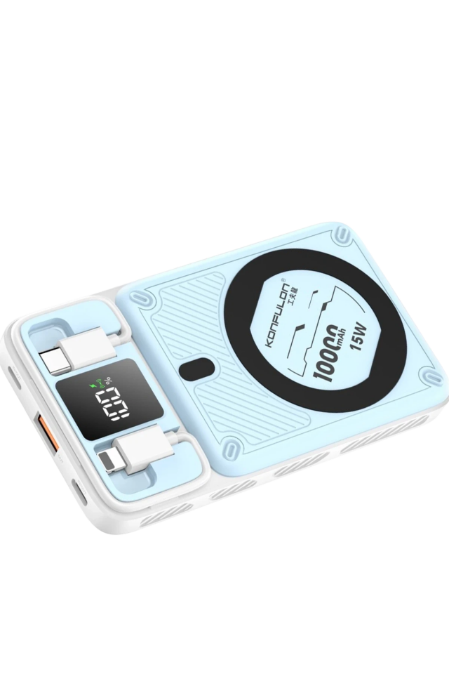 Konfulon M25W 10.000 mAh 20W PD MagSafe Powerbank - Mavi - 2