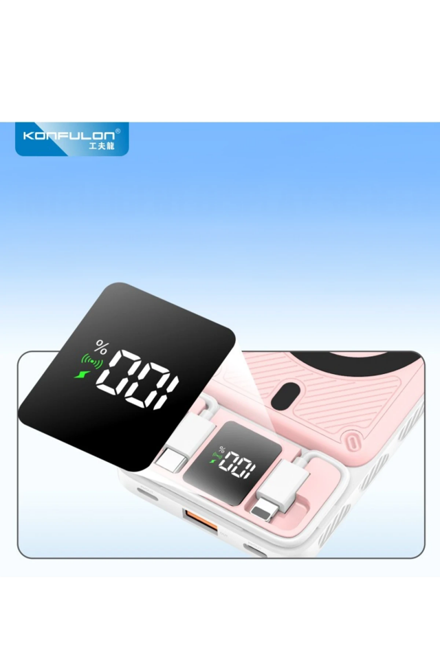 Konfulon M25W 10.000 mAh 20W PD MagSafe Powerbank - Mavi - 4