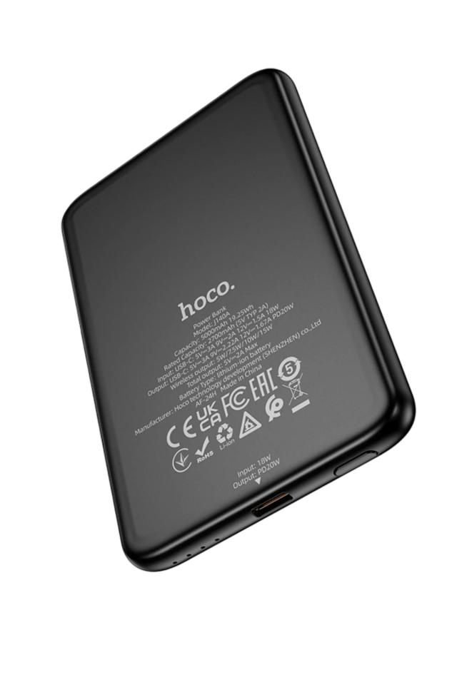 Hoco. J140A Tony 5.000mAh PD 20W Ultra İnce Mağsafe Powerbank - Siyah - 4