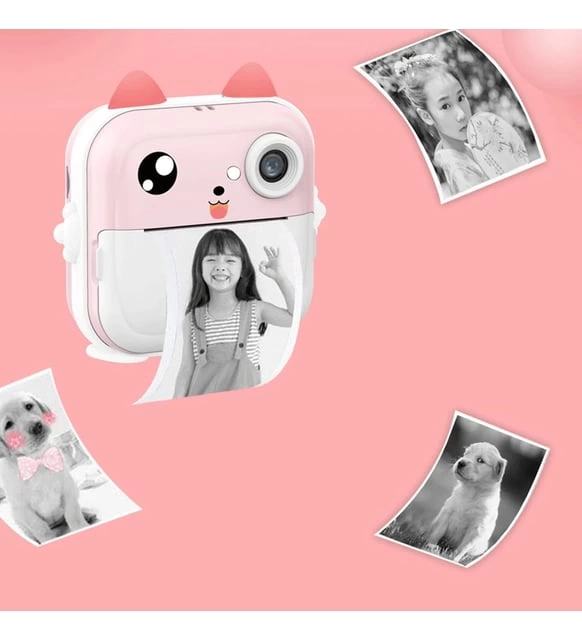 Termal Baskılı Fotoğraf Makinesi Q5 Pembe - 2