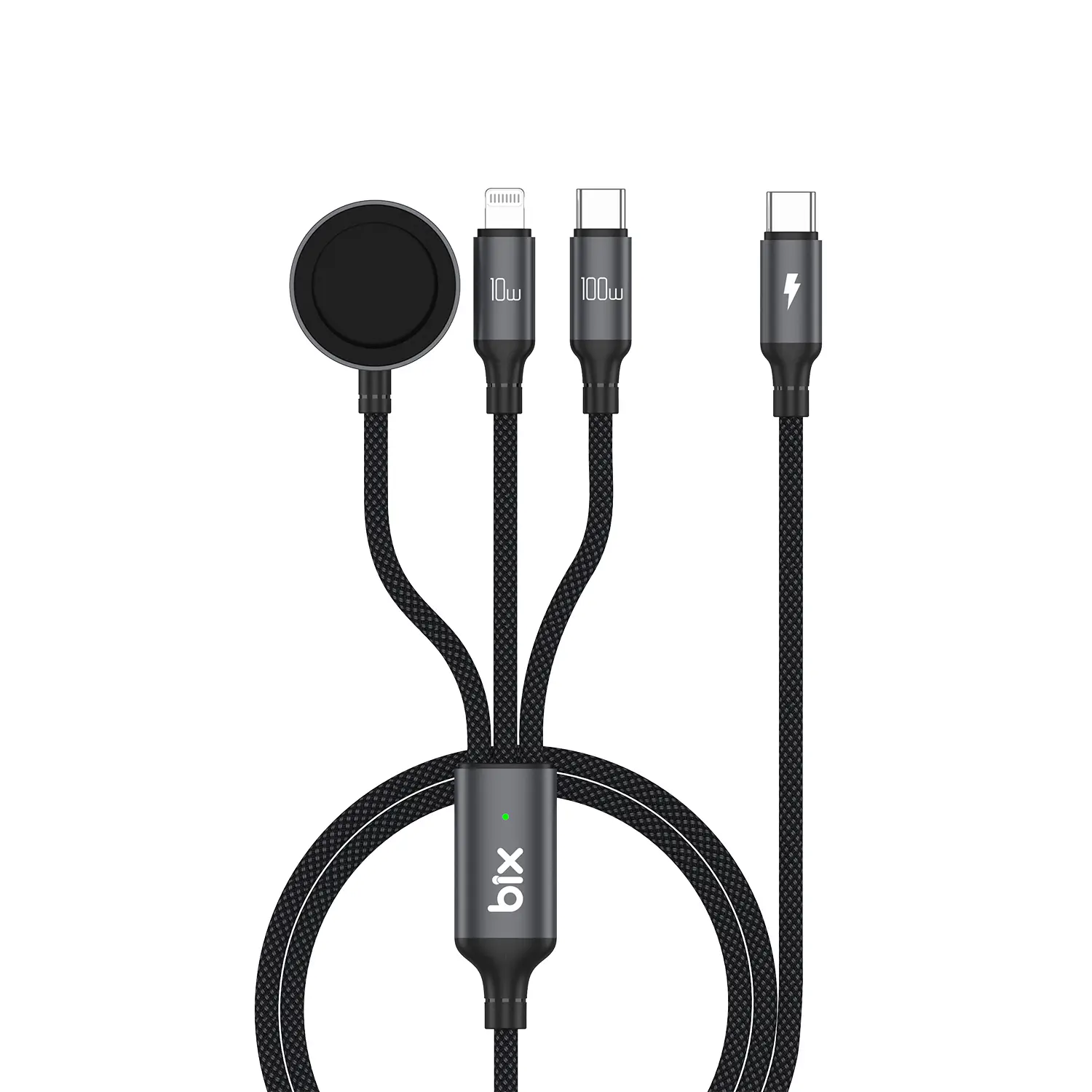 Bix Bxa3w1 3in1 Lightning-Type-C-Apple Watch 1.2m Şarj Kablosu Ve Data