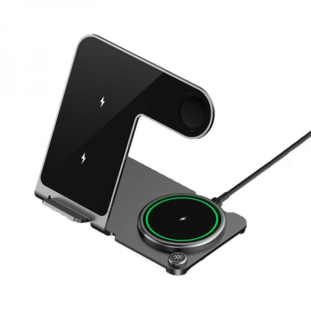 3 in 1 Y91 MagSafe Kablosuz Stand Siyah - 2