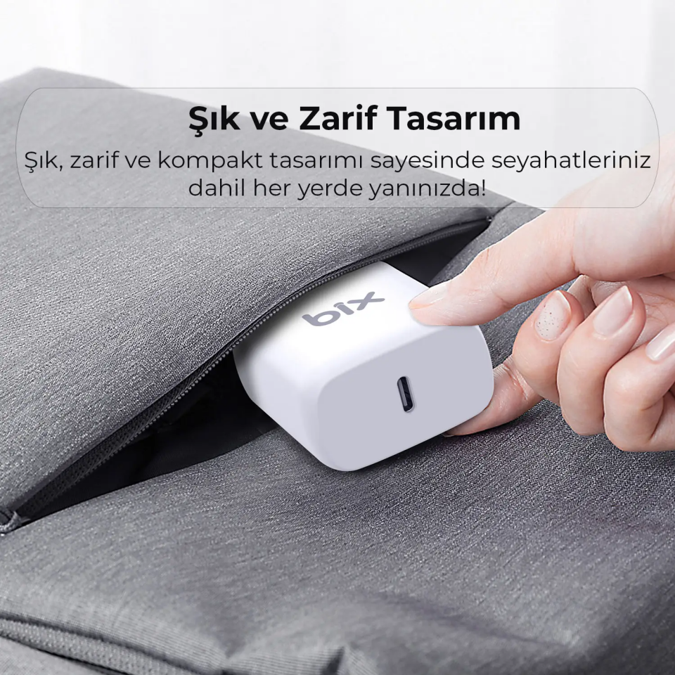 Bix Pd20Ta 20W Fast Şarj Adaptörü Type - C