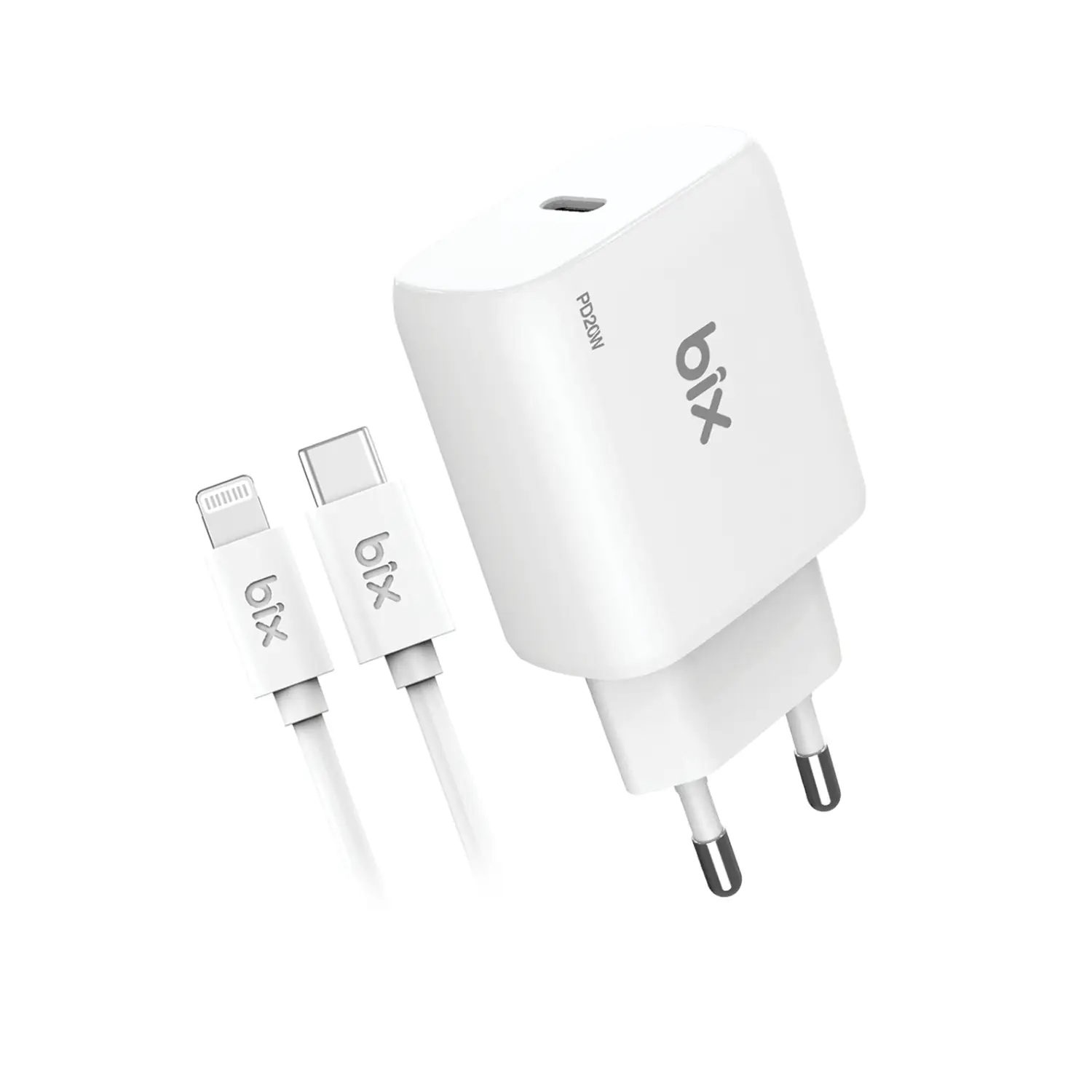 Bix Bx-Cl20Ta 20W Fast Type - C Çıkış Şarj Adaptörü Ve İphone Kablo