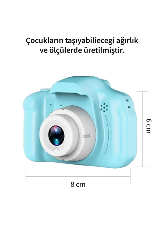 Çocuk Dijital Fotoğraf Makinesi KID'S X2 Mavi - 3