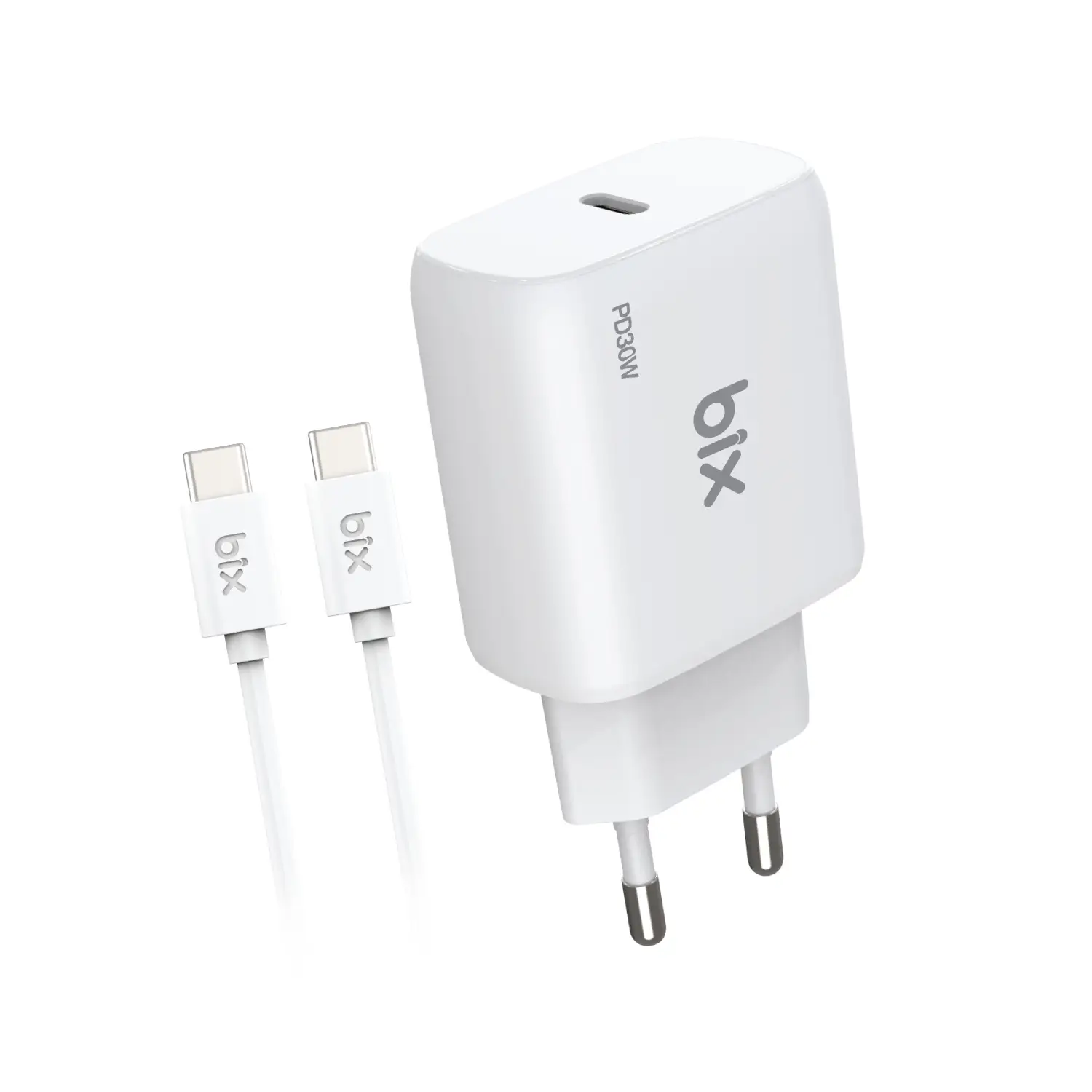 Bix Bxuc30ta 30W Fast Type-C to Type-C Şarj Adaptörü ve Kablo