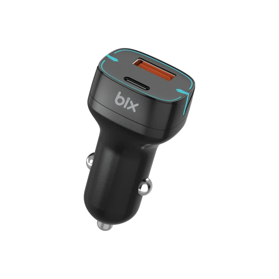 Bix 36W Siyah  Bx-Ccp36Wt Pd + Qc 3.0 Usb Fast Type - C Ve Usb Çıkış Araç Şarj Adaptörü