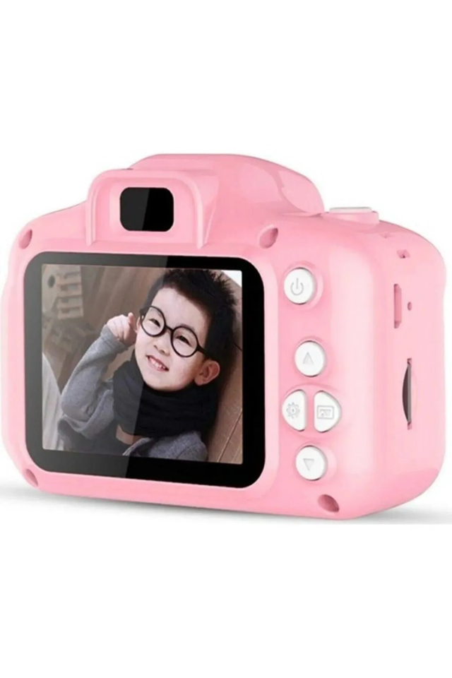 Çocuk Dijital Fotoğraf Makinesi Kid's X2 Pembe - 4