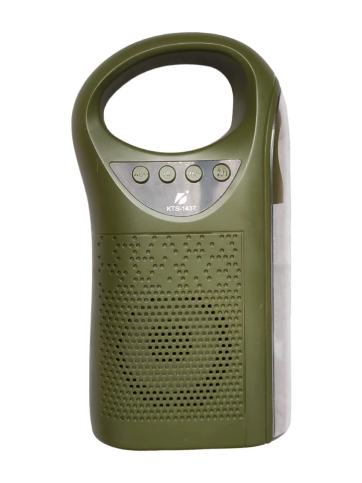 KTS-1437 Güneş Panelli Lamba ve Radio Ses Bombası Yeşil - 2