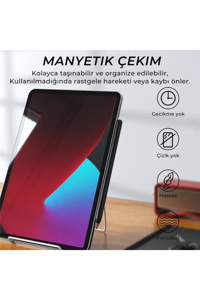 Bix SP02B Universal Android ve iPad Tablet Uyumlu Dokunmatik Bluetooth Stylus Yazı ve Çizim Kalemi Siyah