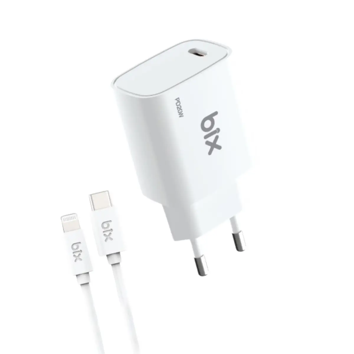 Bix Bxl21 20W Fast Şarj Adaptörü Ve Type-C - Lightning Kablo 1.2m