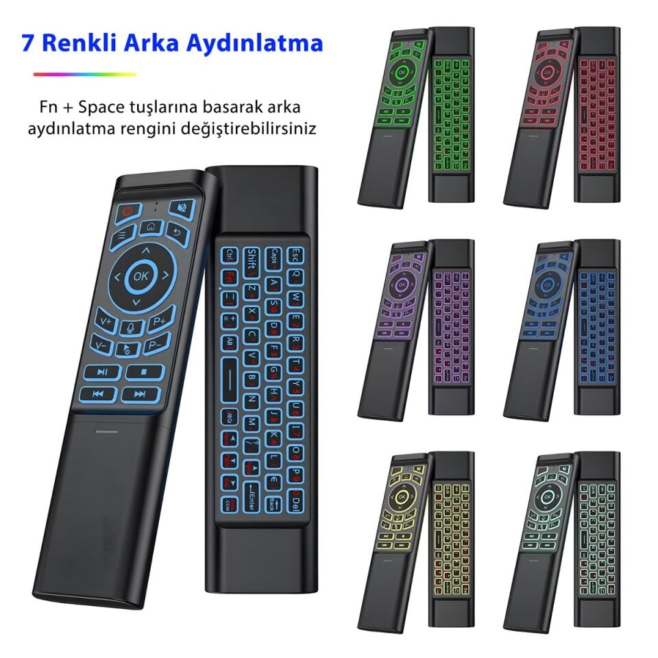 iDragon M3 Air Mouse ve Klavyeli Kumanda 2.4G/BT Switch