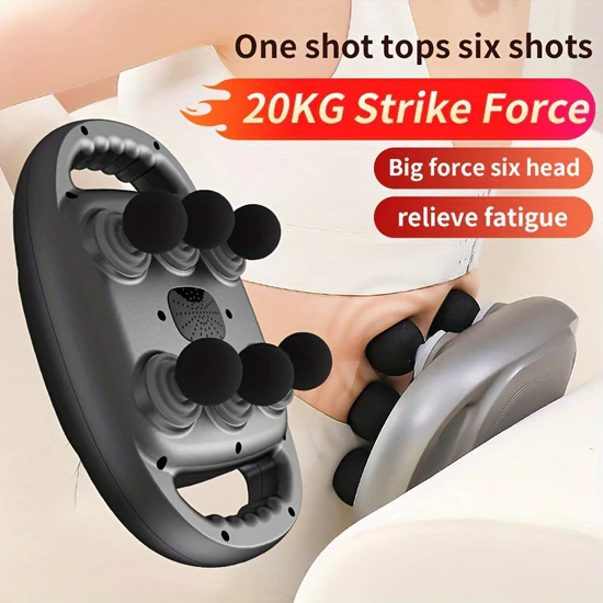 Ym-K60 Six Head Fascia Gun Masaj Aleti Gri - 8
