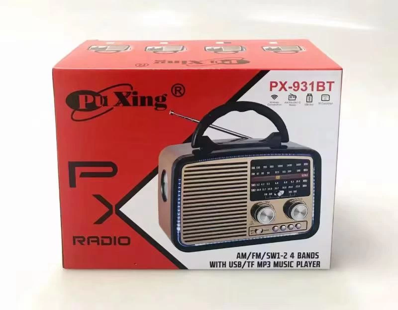 Bluetooth Nostalji Speaker PX-93BT Gold - 4