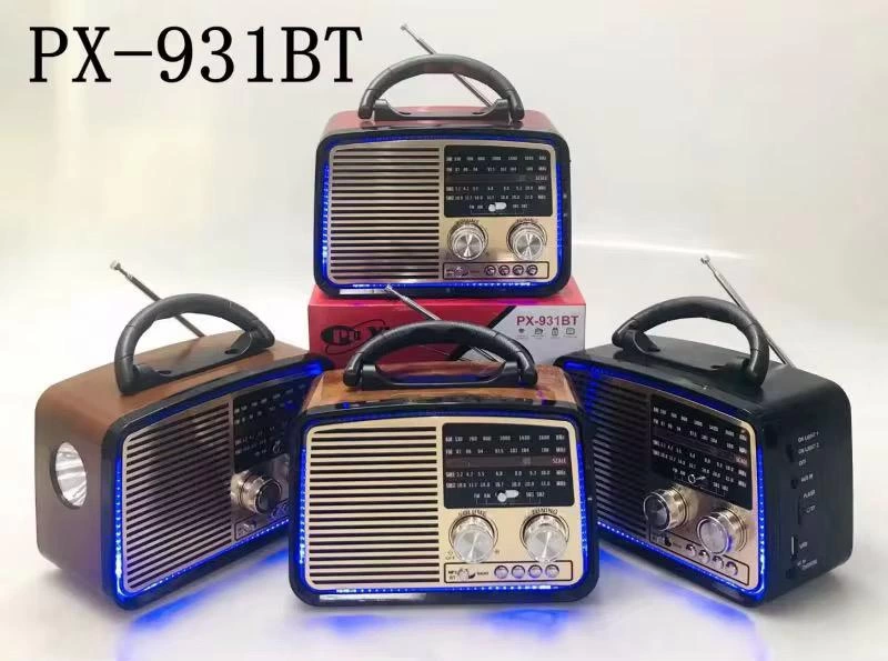 Bluetooth Nostalji Speaker PX-93BT Kırmızı - 3