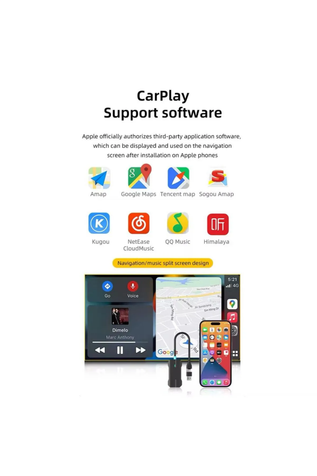 Kablosuz CarPlay Dönüştürücü P80 - 6