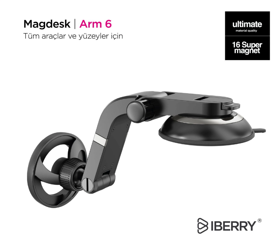 iBerry Magdesk Arm 6 MagSafe Araç Telefon Tutucu ARM6 - 2