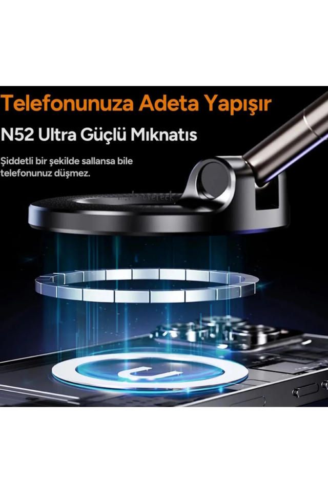 K11 Vakumlu Magsafe Telefon Tutucu Siyah