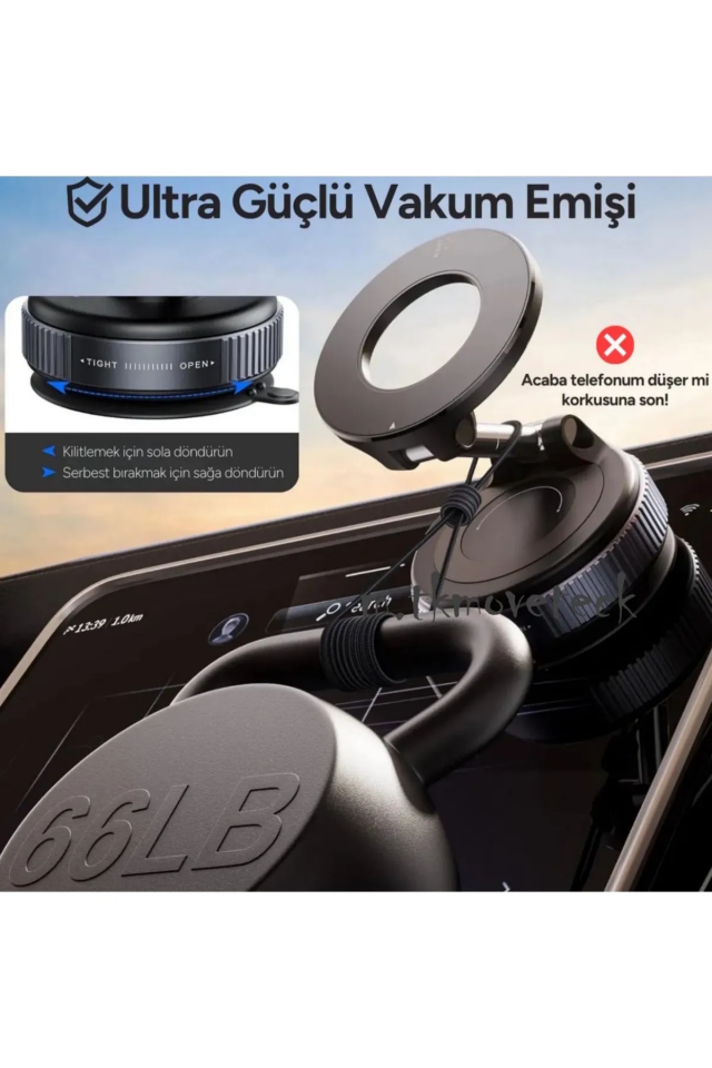 K11 Vakumlu Magsafe Telefon Tutucu Siyah