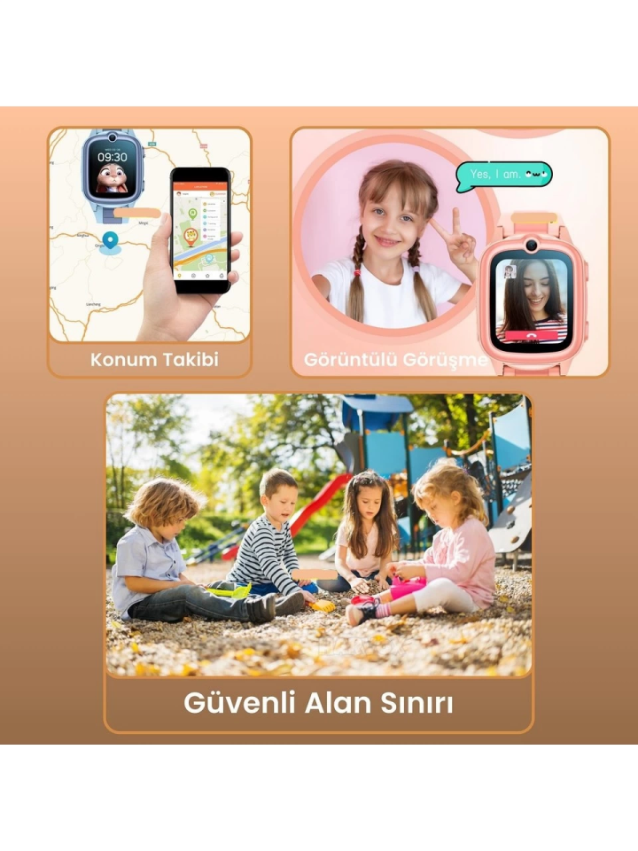 4G Pro Çocuk Saati Hx Kids Pembe