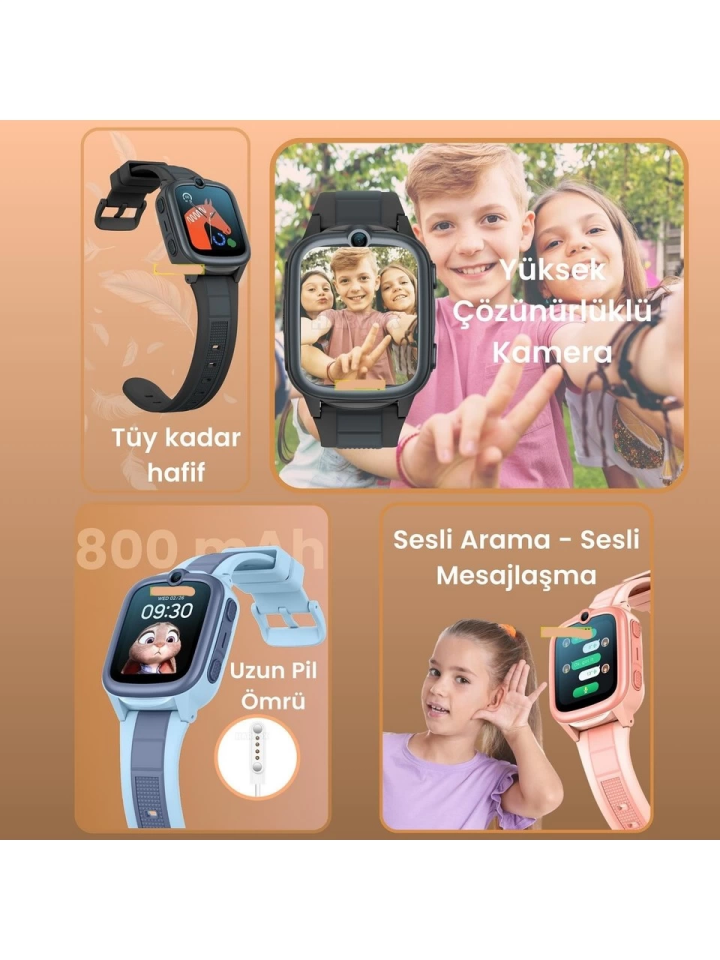 4G Pro Çocuk Saati Hx Kids Pembe