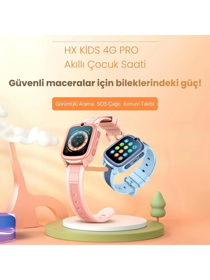 4G Pro Çocuk Saati Hx Kids Pembe