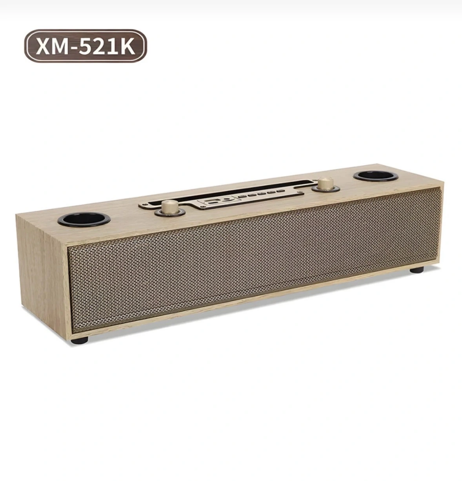 XM-521K SP-09 Ahşap 2 Mikrofonlu Bluetooth Ses Bombası - 2