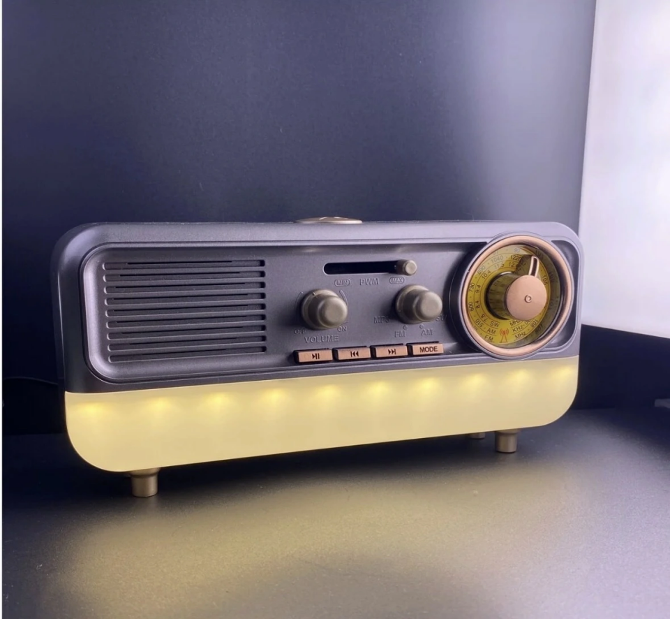 Md-1314 Işıklı Radio Ses Bombası Gold