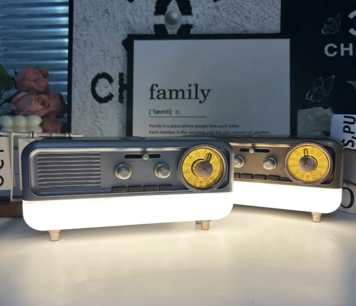 Md-1314 Işıklı Radio Ses Bombası Gold