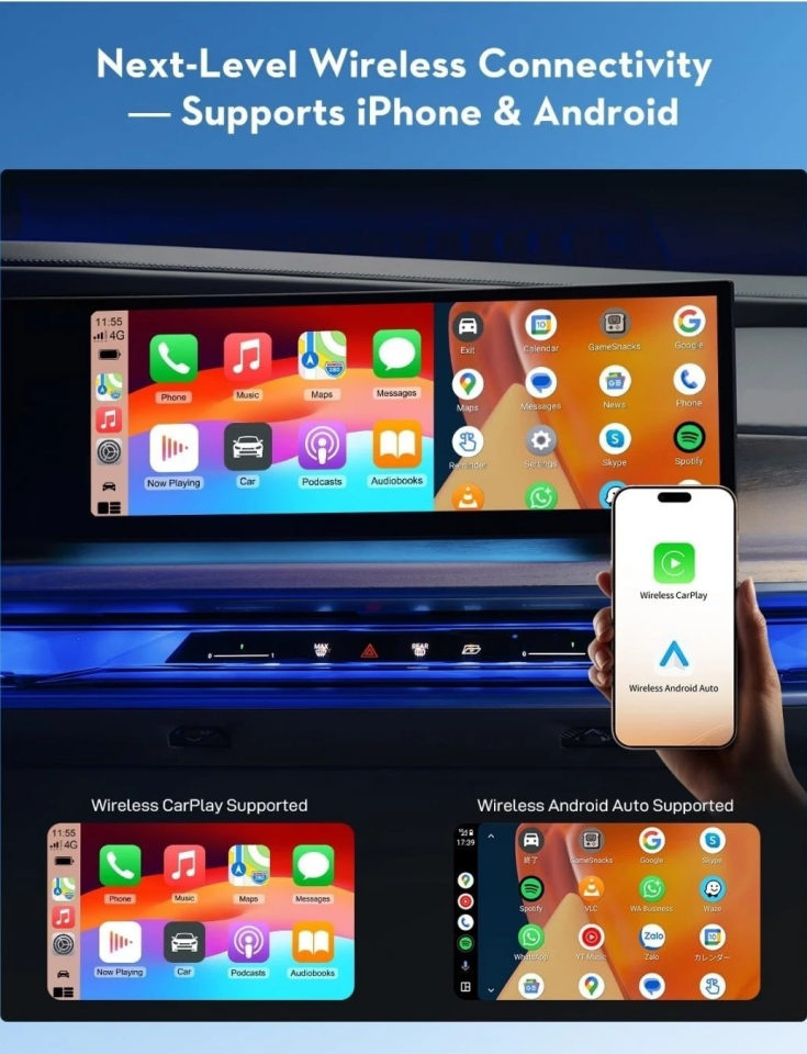 BMW için 8+128 GB SIM Kartlı Car Smart Box CarPlay - 4