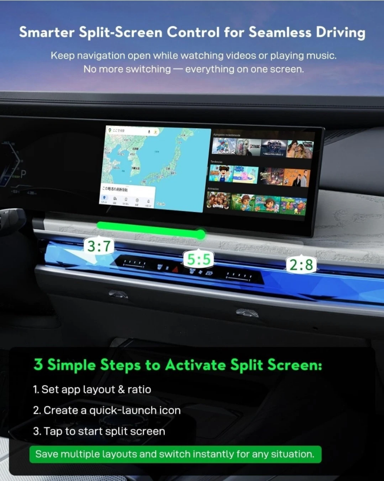 BMW için 8+128 GB SIM Kartlı Car Smart Box CarPlay - 5