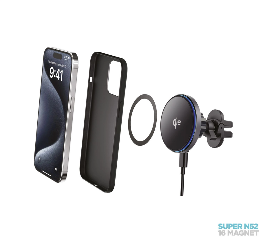 İberry Qi2 15W Magsafe Araç Telefon Tutucu