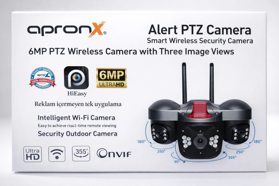 Apronx APX-WP332 6MP Üç Kameralı Wi-Fi Kamera - 6