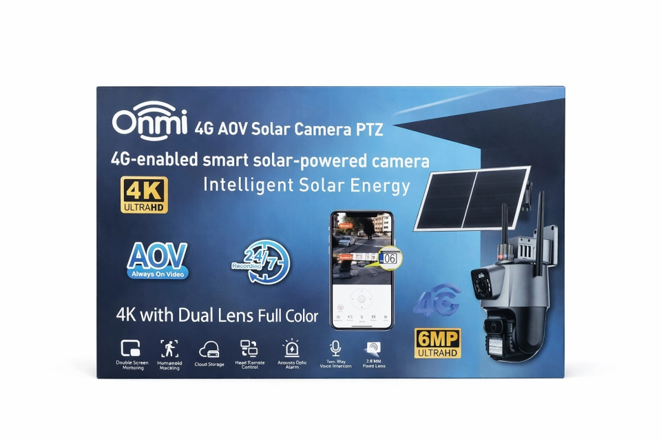 Onmi APX-WSP242 4G Güneş Panelli 6MP Çift Kameralı Güvenlik Kamerası - 4