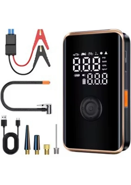 Şarjlı 12.000 mAh Araç Pompası ve Akü Takviye CS71 Plus Max - 4