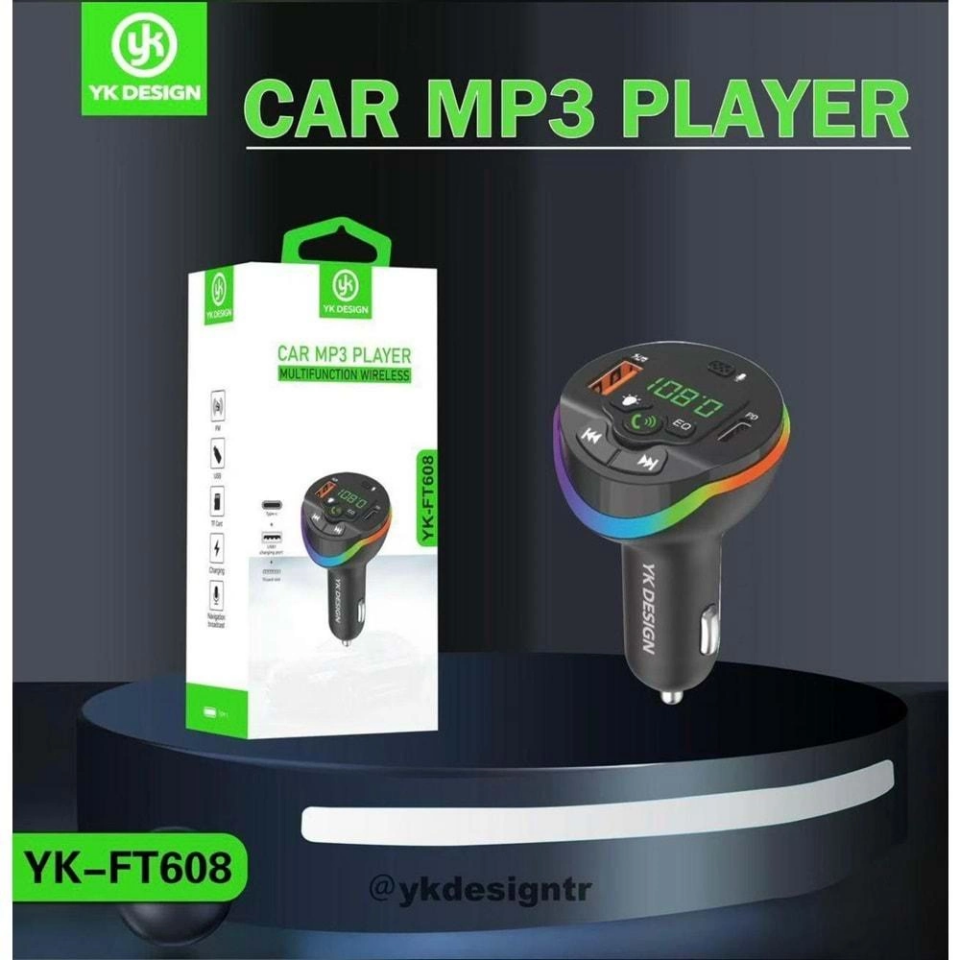 Araç Çakmaklık Mp3 Oynatıcı Yk-Ft608