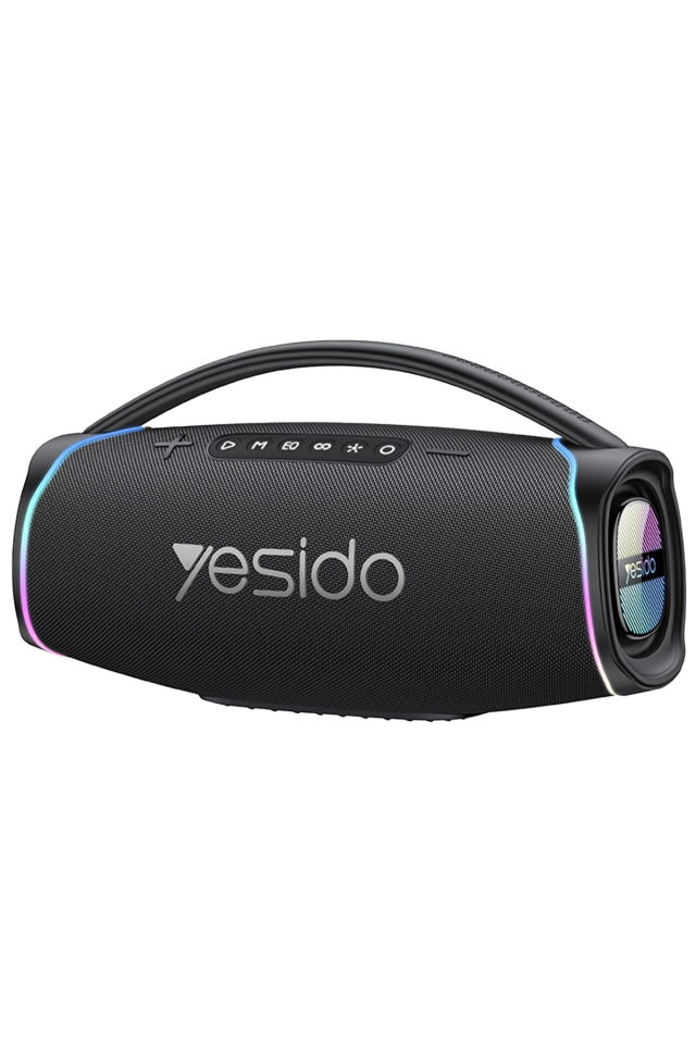 Yesido YSW46 220W RGB Işıklı Karaoke Mikrofonlu Bluetooth Kablosuz Hoparlör - Siyah
