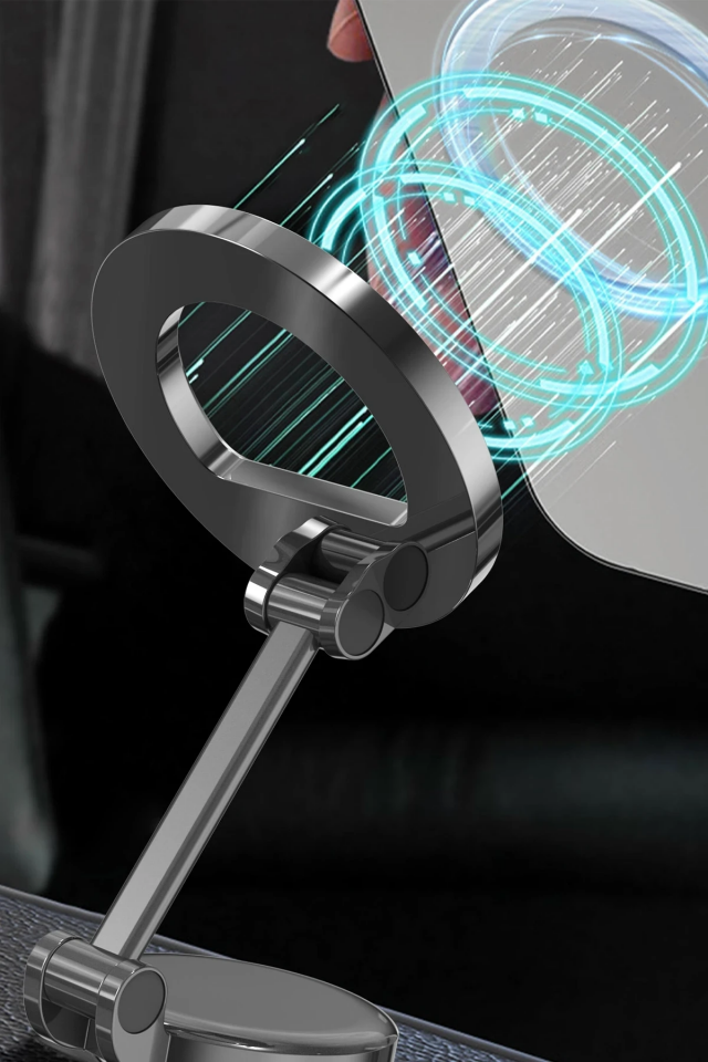 Earldom EH316 Ayarlanabilir Katlanabilir 360 Dönen Manyetik Metal Telefon Tutucu - Siyah
