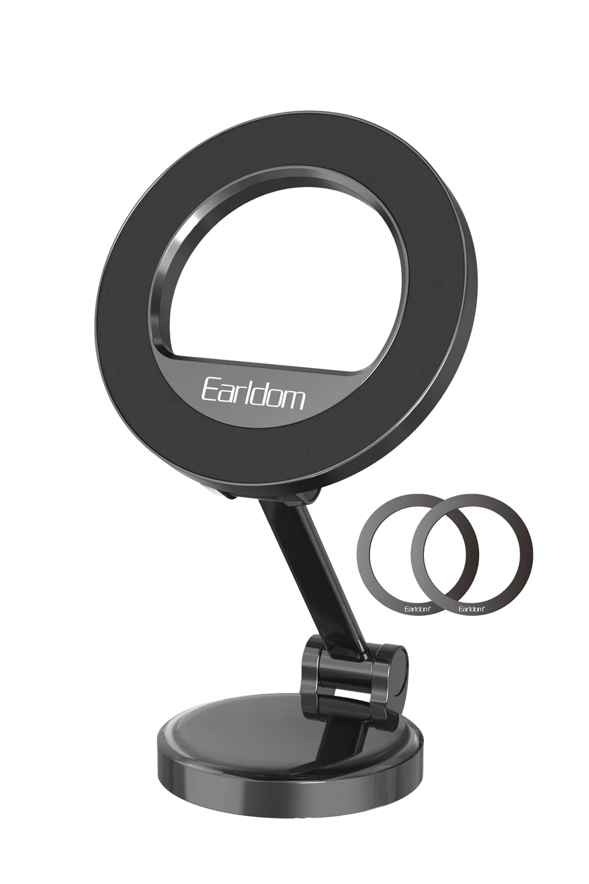 Earldom EH316 Ayarlanabilir Katlanabilir 360 Dönen Manyetik Metal Telefon Tutucu - Siyah